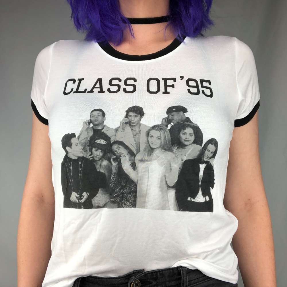 * Clueless Class of '95 Top * Ringer Shirt * cute - Picture 7 of 8